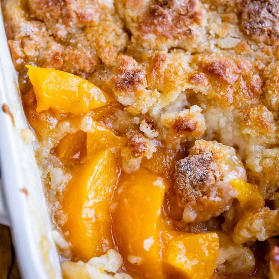 Delicious Peach Cobbler Awaits